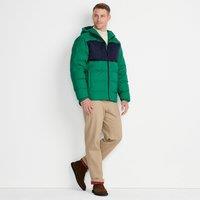 Lands' End Men's Hooded Puffer Down Jacket in Green | Size: Medium