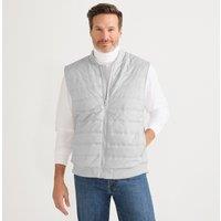 Lands' End Men's Mixed Media Gilet in Grey | Size: 2XL