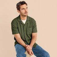 Lands' End Men's Textured Jersey Shirt in Pale Green | Size: Medium
