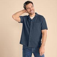 Lands' End Men's Textured Jersey Shirt in Blue | Size: Small