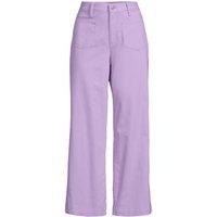 Lands' End Women's Cropped Wide Leg Chinos in Lilac | Size: 12