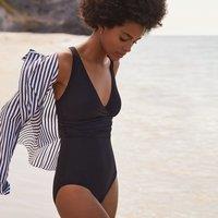 Plus Smoothing Plunge V-neck Swimsuit