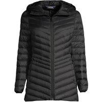 Lands' End Women's Wanderweight Down Ultralight Packable Jacket with Hood in Black | Size: 20