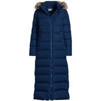 Lands' End Women's Hooded Maxi Down Coat in Navy | Size: 20