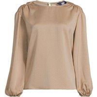 Lands' End Women's Fluid Satin Blouse in Camel | Size: 14