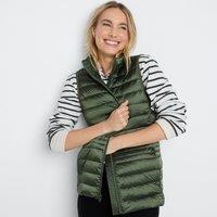 Lands' End Women's Petite Wanderweight Down Ultralight Packable Gilet in Green | Size: 16-18