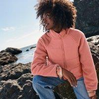 Lands' End Women's Sherpa & Quilt Jacket in Rose | Size: 16-18