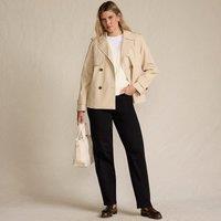 Lands' End Women's Rail Straight Leg Jeans, High Waisted in Black | Size: 14