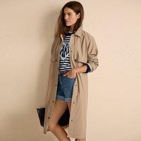 Lands' End Women's Long Rubber Raincoat in Camel | Size: 20