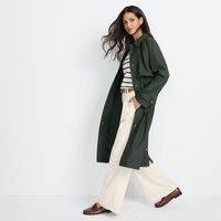 Lands' End Women's Long Rubber Raincoat in Dark Green | Size: 14-16