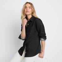 Lands' End Women's Denim Shirt in Black | Size: 14-16