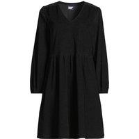 Lands' End Women's Cotton Needlecord V-neck Dress in Black | Size: 16-18