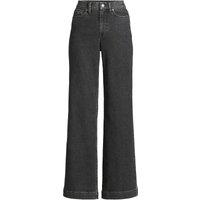 Lands' End Women's Wide Leg Jeans, High Waisted in Black | Size: 14-16R
