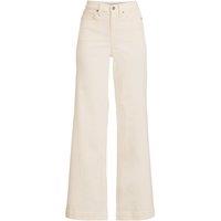 Lands' End Women's Wide Leg Jeans, High Waisted in Natural | Size: 14-16R