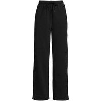 Lands' End Women's Serious Sweats Relaxed Straight Leg Joggers in Black | Size: 10-12