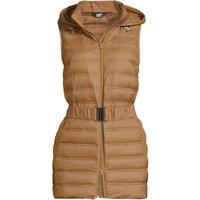 Lands' End Women's Plus Wanderweight Down Ultralight Packable Belted Gilet in Light Brown | Size: 20-22