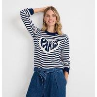 Lands' End Women's Cotton Drifter Slogan Jumper | Size: 10-12
