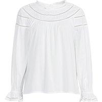 Lands' End Women's Cotton Modal Voile Top in White | Size: 16-18