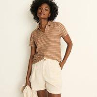 Lands' End Women's Linen Shorts in Beige | Size: 16