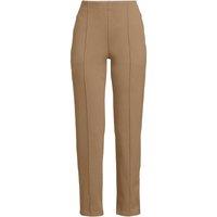 Lands' End Women's Petite Starfish Stretch Jersey Pencil Leg Ankle Trousers in Brown | Size: 10-12R