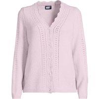 Lands' End Women's V-neck Pointelle Cardigan in Lilac | Size: 16-18