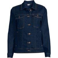 Lands' End Women's Plus Denim Trucker Jacket in Dark Indigo | Size: 24-26