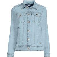 Lands' End Women's Plus Denim Trucker Jacket in Light Blue | Size: 28-30