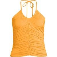 Lands' End Women's Convertible Ruched Halter Tankini Top in Orange | Size: 14-16