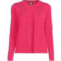 Lands' End Women's Scallop Edge Cardigan in Red | Size: 16-18