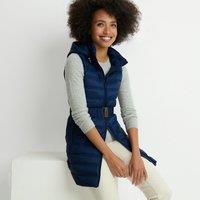 Lands' End Women's Wanderweight Down Ultralight Packable Belted Gilet in Navy | Size: 14-16