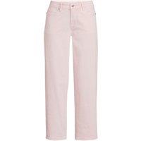 Lands' End Women's Soft Denim Relaxed Straight Leg Cropped Jeans in Baby Pink | Size: 14-16