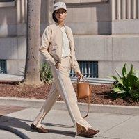 Petite Straight Leg Side Stripe Jersey Trousers