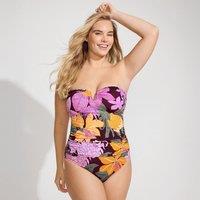 Lands' End Women's Long Slender Bandeau Tankini Top | Size: 16