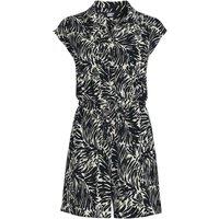 Cap Sleeve Button Front Creaseless Playsuit
