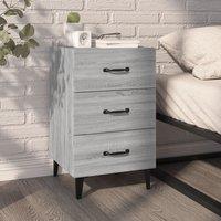 Berkfield Home Bedside Cabinet Grey Sonoma 40x40x66 cm Engineered Wood | Size: 40 x 40 x 66 cm