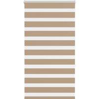 Berkfield Home Zebra Blind Sand Brown 70x150 cm Fabric Width 65.9 cm Polyester