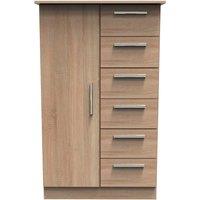Ready Assembled 2 U Trent 1 Door 5 Drawer Childrens Wardrobe (Ready Assembled) in Light Oak