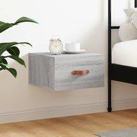 Berkfield Home Wall-mounted Bedside Cabinet Grey Sonoma 35x35x20 cm | Size: 35 x 35 x 20 cm