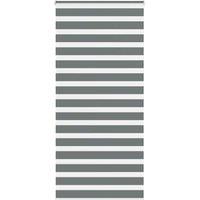 Berkfield Home Zebra Blind Dark Grey 115x200 cm Fabric Width 110.9 cm Polyester