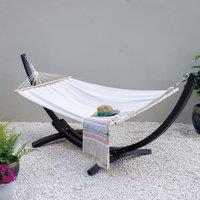 Primrose Ivory Hammock with Charcoal Wooden Stand