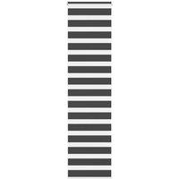 Berkfield Home Zebra Blind Black 55x200 cm Fabric Width 50.9 cm Polyester
