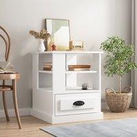 Berkfield Home Side Table White 50x50x60 cm Engineered Wood | Size: 50 x 50 x 60 cm