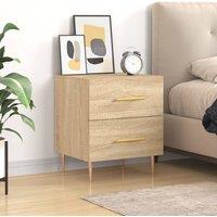 Berkfield Home Bedside Cabinet Sonoma Oak 40x35x47.5 cm Engineered Wood in Brown