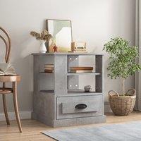 Berkfield Home Side Table Concrete Grey 50x50x60 cm Engineered Wood | Size: 50 x 50 x 60 cm