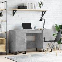 Berkfield Home Desk Concrete Grey 140x50x75 cm Engineered Wood | Size: 140 x 50 x 75 cm