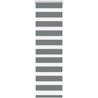 Berkfield Home Zebra Blind Dark Grey 50x100 cm Fabric Width 45.9 cm Polyester