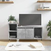 Berkfield Home TV Cabinet Concrete Grey 100x35x55 cm Engineered Wood | Size: 100 x 35 x 55 cm