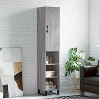 Berkfield Home Highboard Grey Sonoma 34.5x34x180 cm Engineered Wood