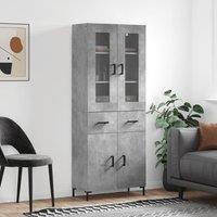 Berkfield Home Highboard Concrete Grey 69.5x34x180 cm Engineered Wood