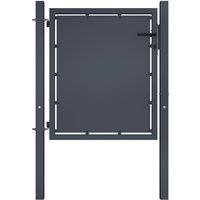 Berkfield Home Garden Gate Steel 100x75 cm Anthracite